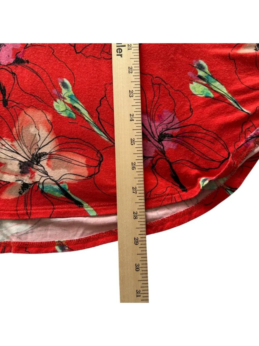 Apt. 9 Essentials Womens Red Tropical Floral Sleeveless V-Neck Tank Top XXL - Picture 8 of 9